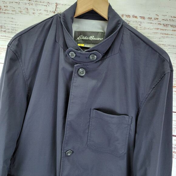 Eddie Bauer Jacket Mens 44 Blue Travex Sport Coat Blazer Travel Performance - Picture 2 of 11